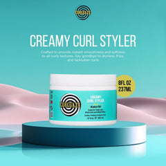 Texture crème hydratante Curldaze sur cheveux, action nourrissante ressentie.