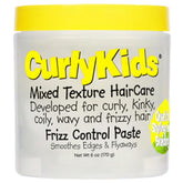 CurlyKids Pâte anti-frisage bouteille 6oz pour une tenue légère et durable.