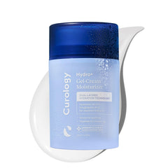 Curology Hydro+ Crème-Gel en action avec hydratation durable et éclat naturel.