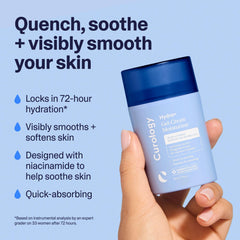 Texture gel-apaisante de Curology Hydro+ pour peau sensible.