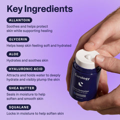 Curology texture crème non grasse idéale pour usage quotidien.