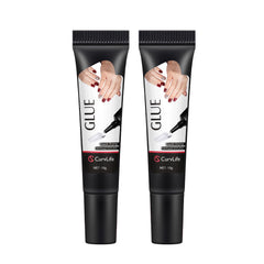 CurvLife colle ongles semi-solide 10 g en action pour application rapide et durable.