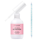 CurvLife dissolvant colle ongles pinceau intégré 20ml, retrait rapide et simple.