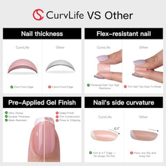 Ensemble accessoires Curvlife pour ongles press on, pratique et complet