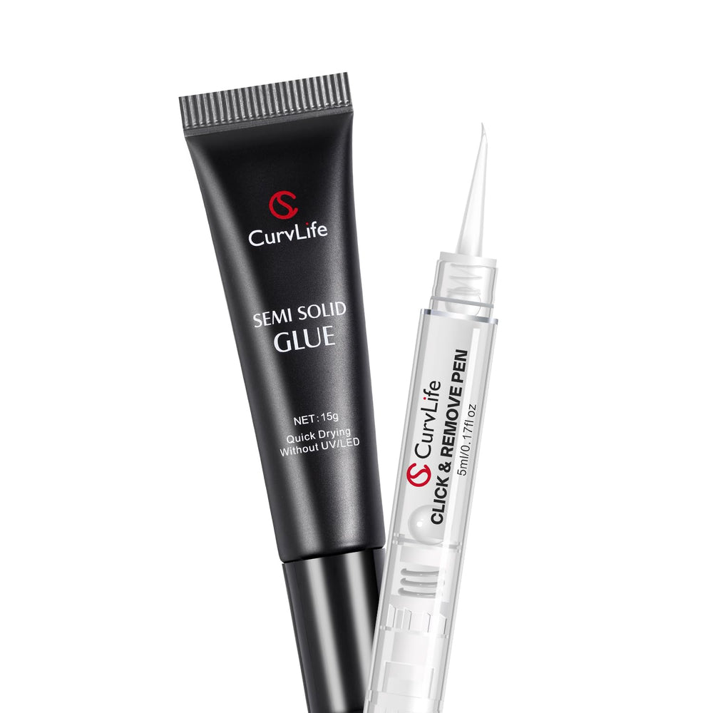 Curvlife gel-colle pour ongles semi-solide 15 g, application rapide sans UV.