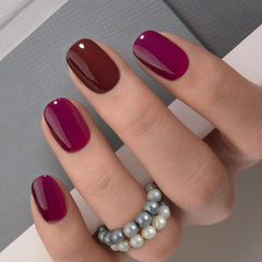 Curvlife ongles gel design abricot, allure naturelle et tenue longue durée