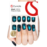 Curvlife onglets presse oeil-de-chat en gel doux pour une tenue durable au quotidien.