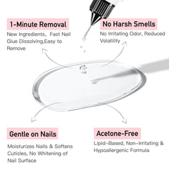 Press-on nails removal using CurvLife Pinpoint Nail Glue Remover