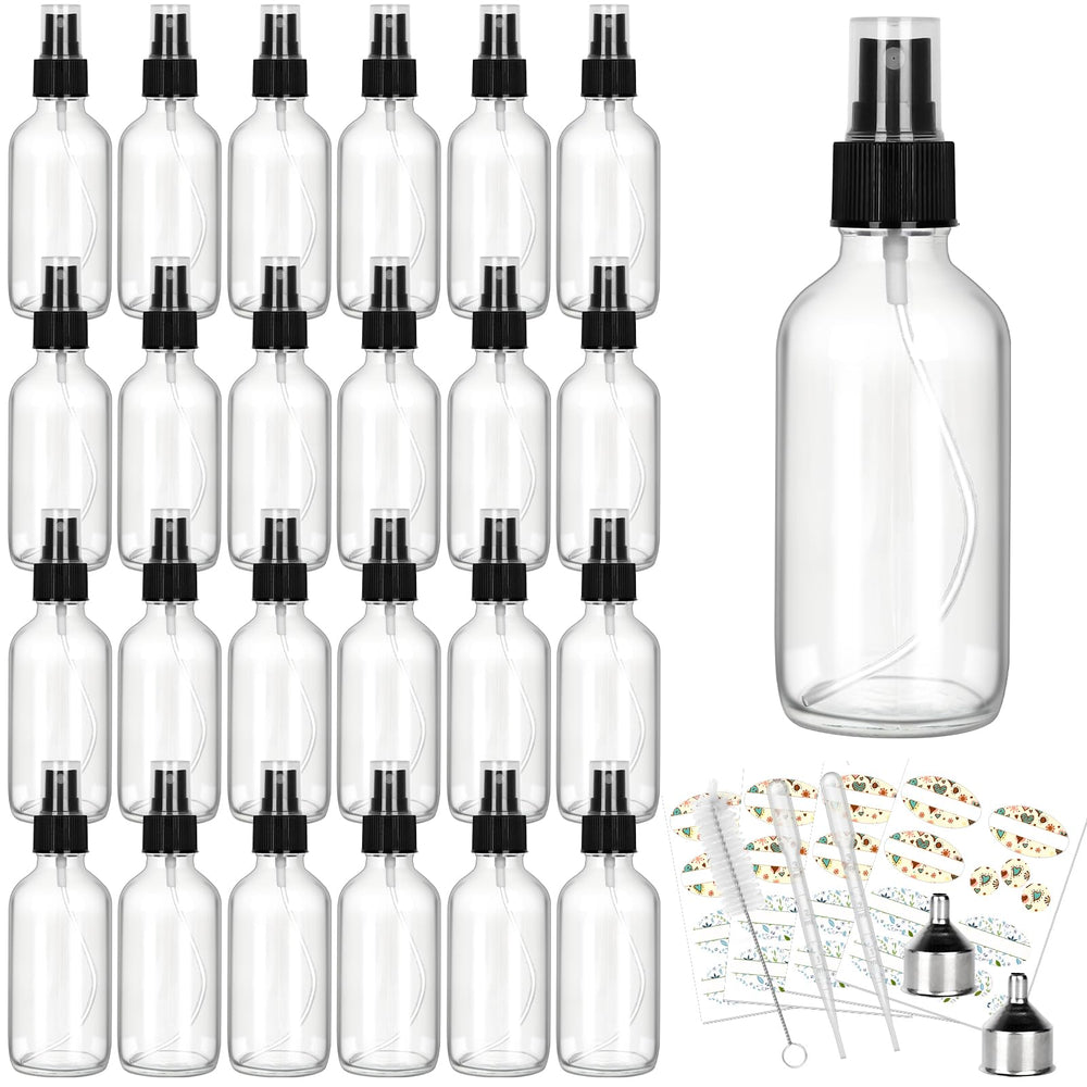 CycleMore bouteilles en verre 4oz avec pulvérisateur fin pour soins personnels