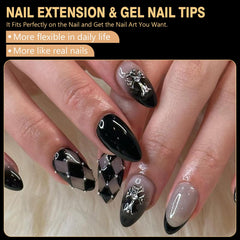 Cycullinyt tips ongles soft gel amande medium; couverture complète pour extension