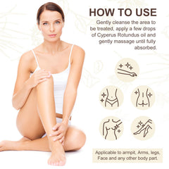 Cyperus Rotundus huile, peau nourrie après epilation
