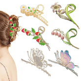 Pinces-cheveux papillon métal Cysincos pour une fixation durable.