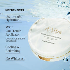 Application rapide du d'alba Piedmont Sun Cushion pour un teint uniforme
