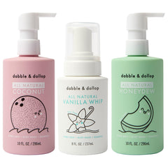 Dabble et Dollop lot plage bulle bain: parfum estival et moment ludique pour les enfants.