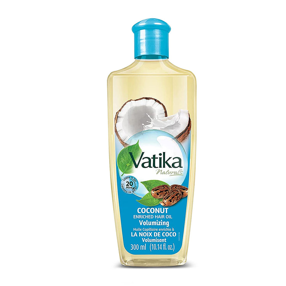 Dabur Vatika Naturals huile coco enrichie – bouteille 200 ml, soin nourrissant