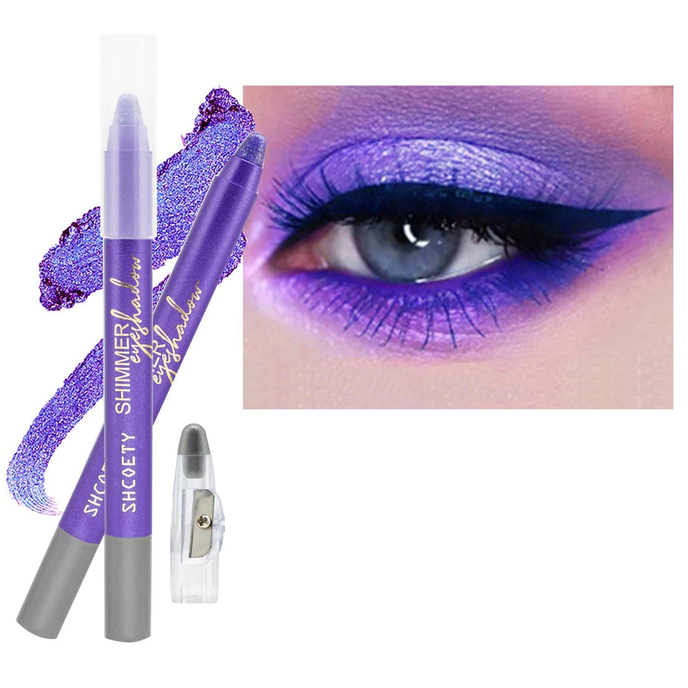 Daeuwiutr fard yeux stick violet brillant pour un éclat subtil et durable.