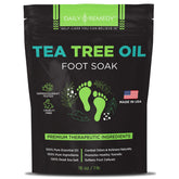 Bouteille Daily Remedy bain-pieds huile d'arbre a thé, parfum frais et purifiant.