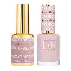 Coffret DAISY DND: boîte duo vernis gel Rose Beige 078 pour manucure ciblée.