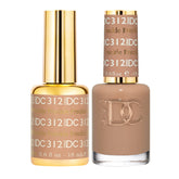 Daisy DND Freckle 312 gel bottle shows natural nude shade for elegant nails
