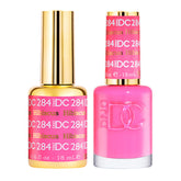 Daisy DND DC Hibiscus gel polish and lacquer duo with chip-free potential for at-home manicures.
