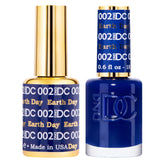 Daisy DND DC vernis gel bleu Jour de la Terre, flacon pour une application fluide et pigmentée.