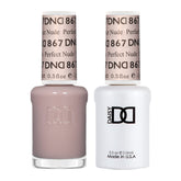 DAISY DND Perfect Nude gel bottle showing a sheer nude shade for natural-looking nails.