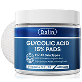 Dalin Glycolic Pads sur le visage pour exfolier en douceur et éclaircir le teint
