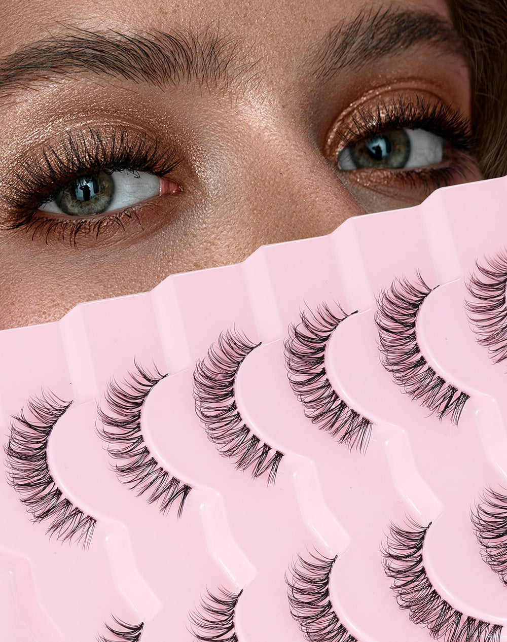 Cils DALLAIS, bandes naturelles, ensemble sept paires pour un regard discret et sophistiqué.