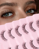 Cils DALLAIS, bandes naturelles, ensemble sept paires pour un regard discret et sophistiqué.