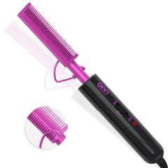 Dan Technology Peigne chauffant double voltage pour perruques et cheveux noirs, mise en forme précise.