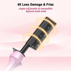 DAN Technology peigne thermique 500F rose chauffe rapidement pour cheveux et perruques