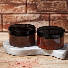 Pot ambré Dandat 8oz avec protection UV pour préserver les produits sensibles.