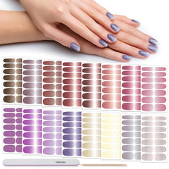 DANNEASY bandes ongles dégradé pailleté pour un look élégant et durable.