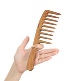 Darık Profesyonel Ahşap peigne bois-dents-larges ensemble, démêlage en douceur.