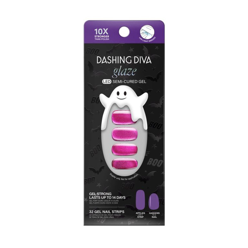 Spell On You de Dashing Diva: bandes gel semi-cuites pour ongles brillants et durables.
