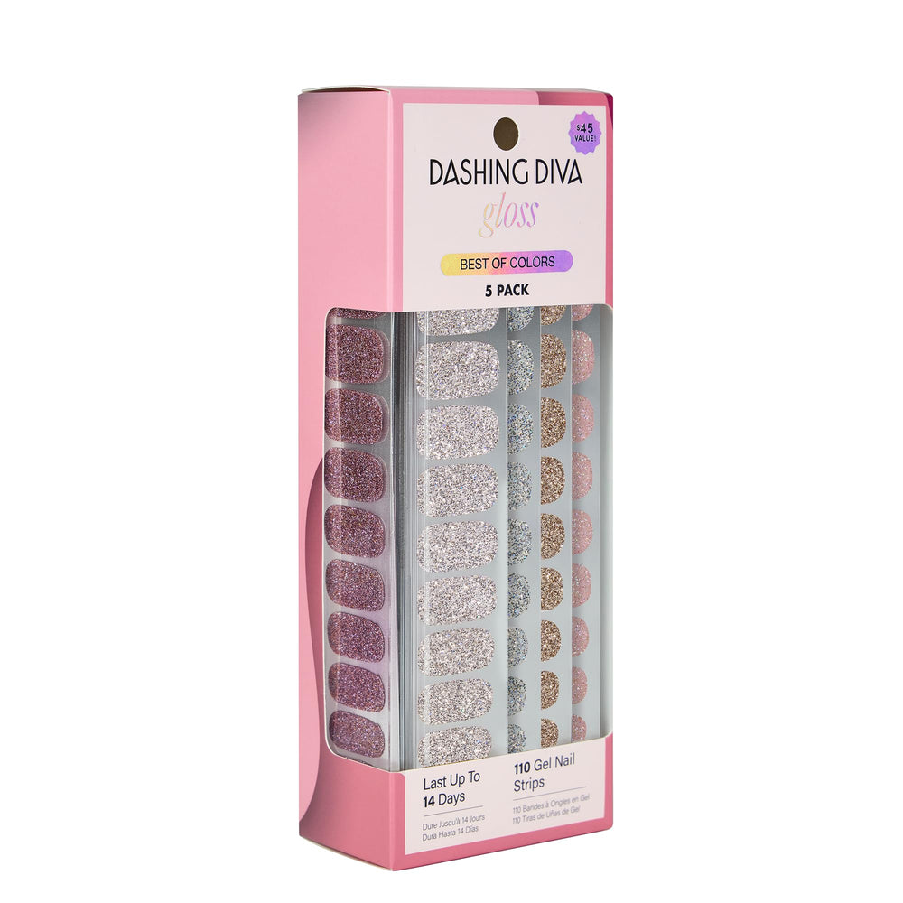 Dashing Diva Gloss Strips: ensemble complet pour une manucure gel rapide et sans rendez-vous.