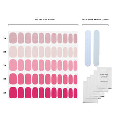 Dashing Diva Bandes Gel - design rose éclatant pour un effet vernis rapide.