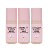 Dashing Diva Magic Off+ remover bottle showing hydrating formula for gentle removal