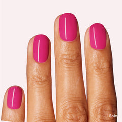 Dashing Diva One Gel Color Solo bottle in fuchsia pink for vibrant color up to 14 days.