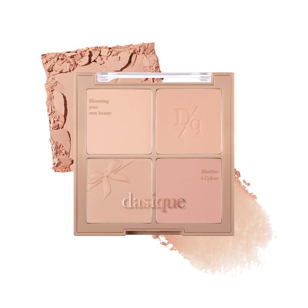 Dasique Blending Mood Cheek #10 Muted Nuts – palette quatre teintes pour un rendu naturel
