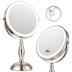 Miroir DASLAVA 20x avec lumière pour un maquillage précis