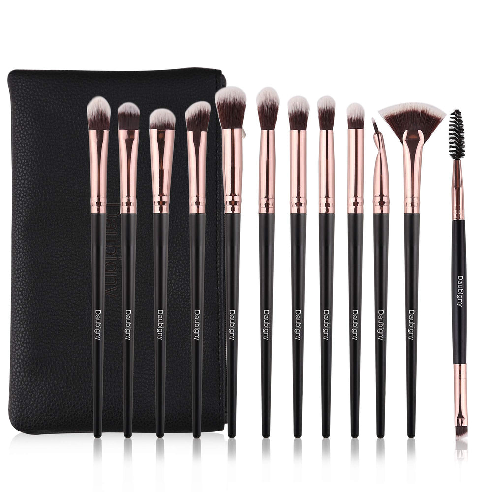 Daubigny ensemble 12 pinceaux yeux pour précision et rendu professionnel