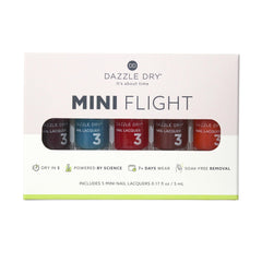 Dazzle Dry Carnival Mini Flight étui-vernis portable pour retouches rapides.