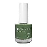 Vernis Dazzle Dry vert fougère en flacon, couleur riche et durable.