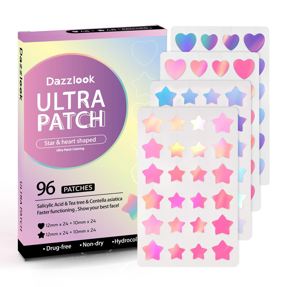 Patch acné en forme d'étoile par Dazzlook avec fini irisé pour un look amusant