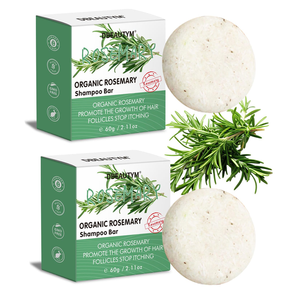DBEAUTYM savon cheveux romarin – lot de deux pour nettoyage en douceur et éclat.