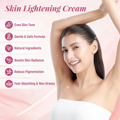 Crème DCSCRK appliquée sous les aisselles, peau délicate et hydratée.
