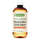 Glycérine végétale De La Cruz en bouteille, hydratation douce pour la peau.