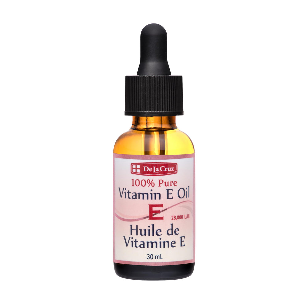 Huile vitamine E De La Cruz pour le visage, hydratation légère