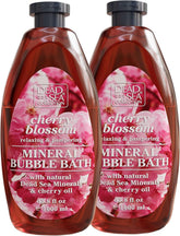 Dead Sea Collection bain-bulle cerise-petales : expérience spa florale à domicile.